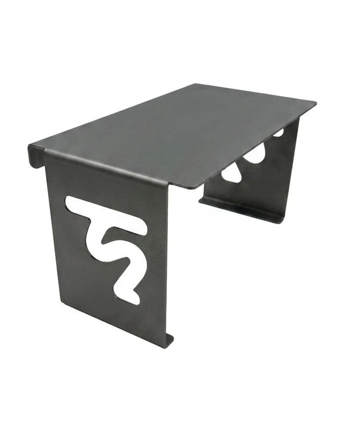 Tabouret WC Tabou-Raie en inox mat, vue de trois quarts